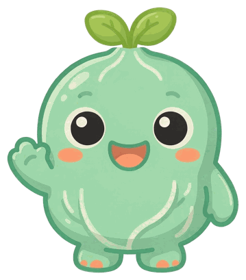 Heyou 名片的吉祥物「小豆芽」在挥手